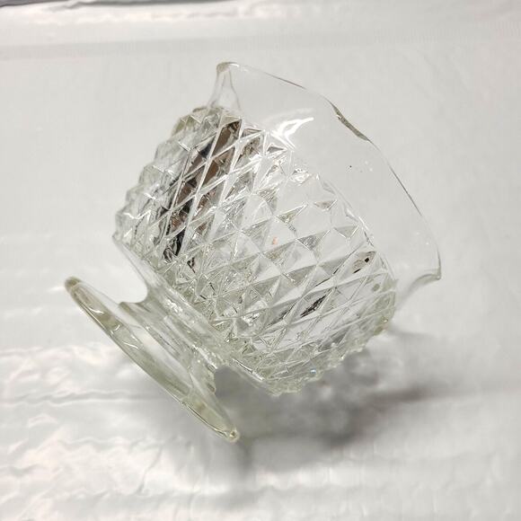 Vintage Indiana Glass Candle Holder Taper Votive Pillar Ripple Diamond 1960s-90s - Picture 7 of 9